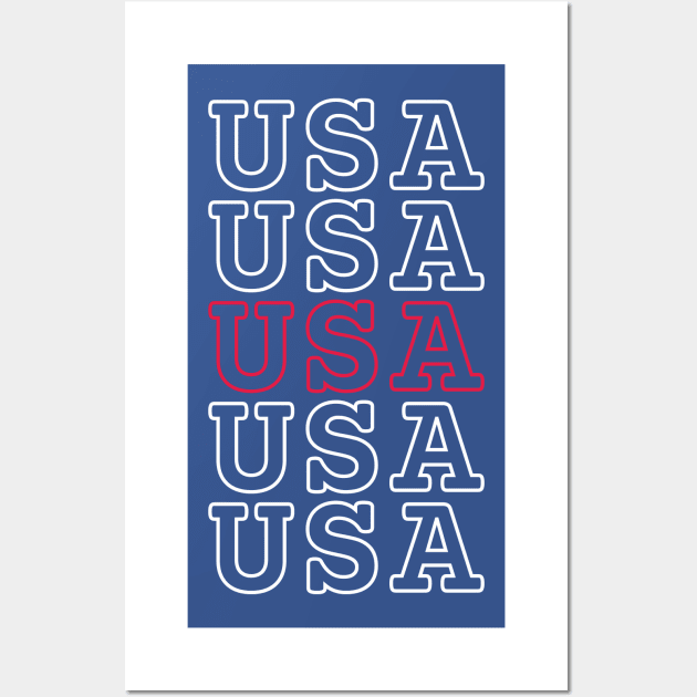 USA white and red pattern Wall Art by B A Y S T A L T